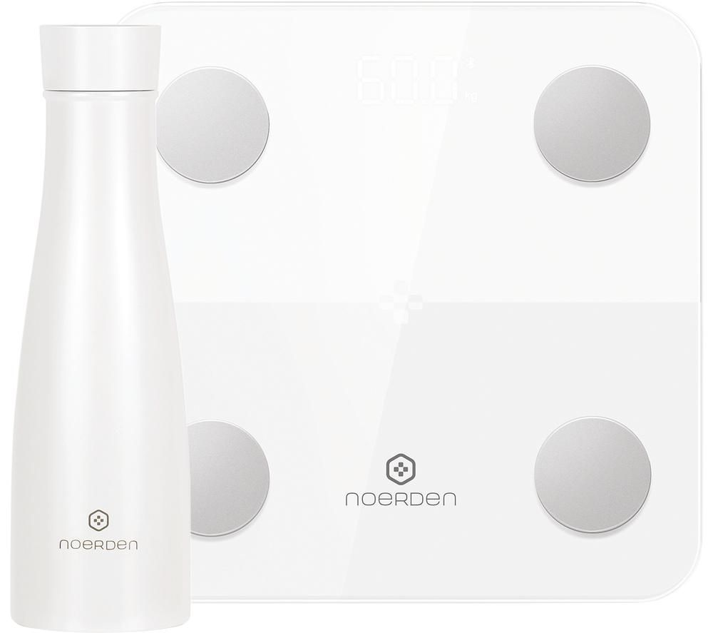 NOERDEN LIZ Smart Bottle & Minimi Smart Scale Bundle - White