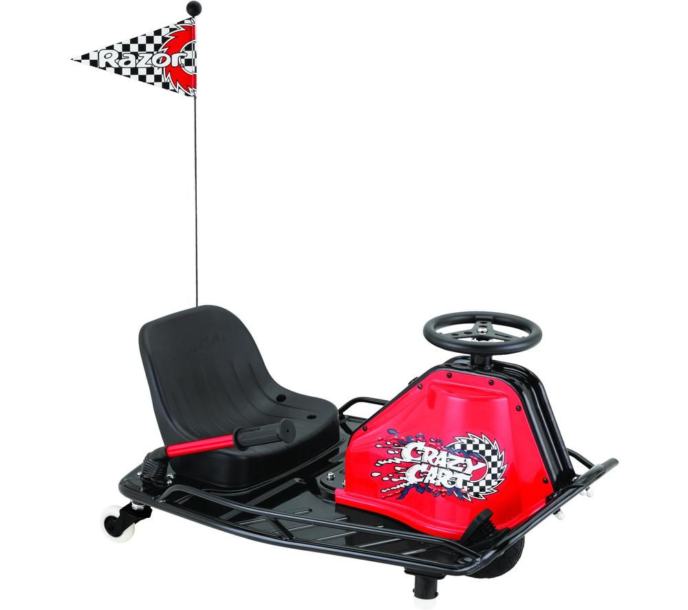 Crazy Cart Kids' Electric Ride-On Vehicle - Red & Black