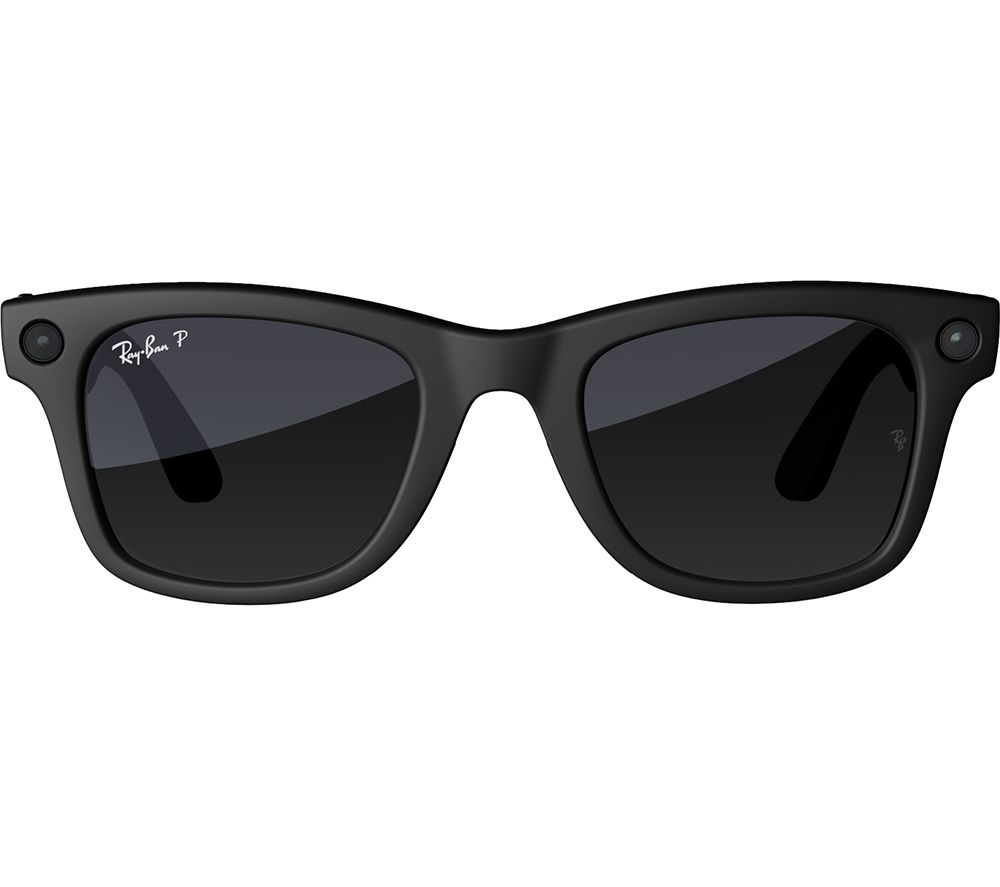 Meta Wayfarer Large Glasses - Matte Black, Polarized Gradient Graphite