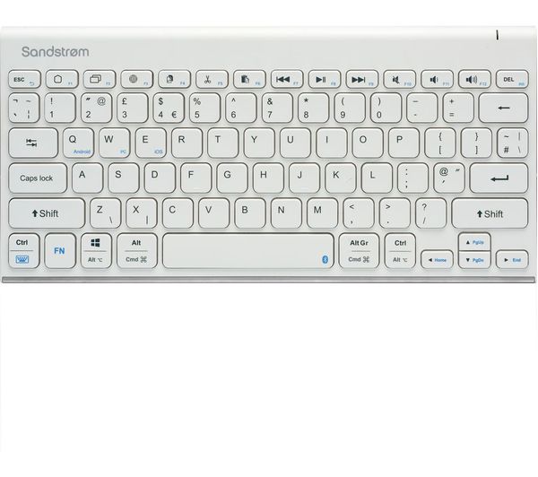 Sandstrom Skbwhbt25 Wireless Keyboard White