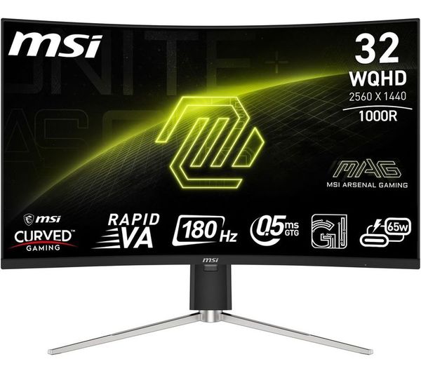 Msi Mag 325cqrf Qd E2 Quad Hd 315 Curved Rapid Va Lcd Gaming Monitor Black