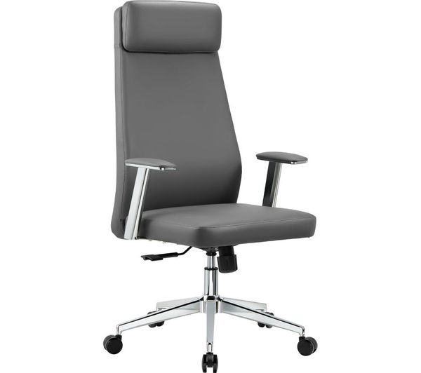 Ttap York Pu Leather Tilting Executive Chair Grey
