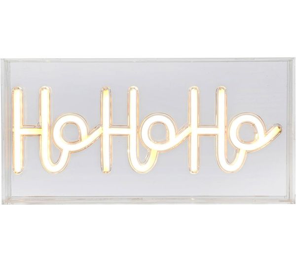 Festive Warm White Neon Flex Ho Ho Ho Sign 30 Cm Festive Warm White Neon Flex Ho Ho Ho Sign 30 Cm