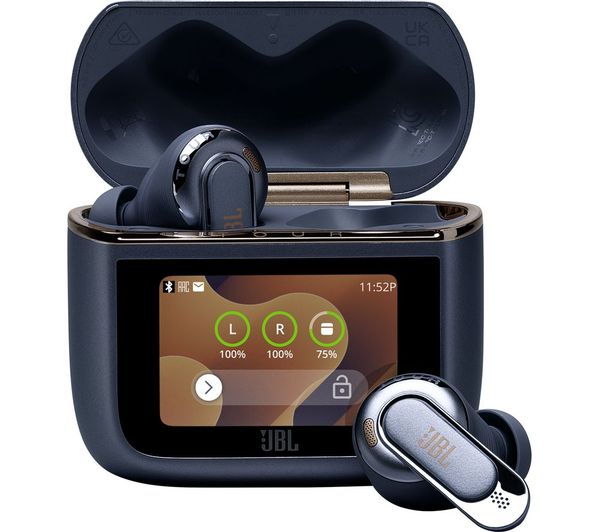 An image of JBL Tour Pro 3 Wireless Bluetooth Noise-Cancelling Earbuds - Blue