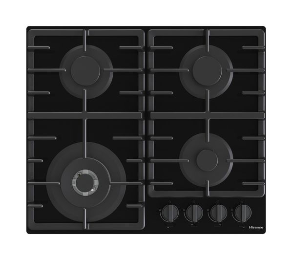 An image of HISENSE GG663BHF 60 cm Gas Hob - Black