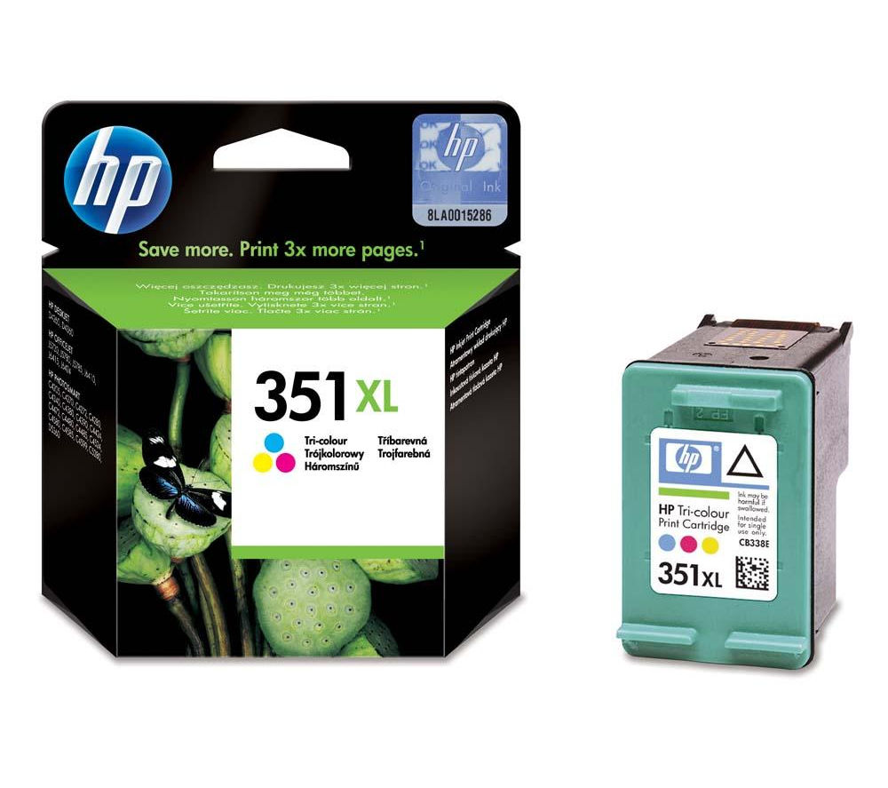 HP 351XL Original Tri-colour Ink Cartridge, Tri-colour