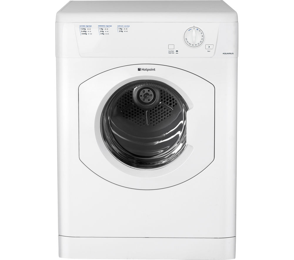 Hotpoint Tumble Dryer Aquarius TVHM80CP Vented  – White, White