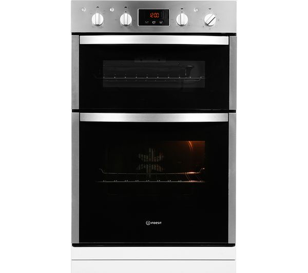 Indesit Aria Ddd5340cix Electric Double Oven Stainless Steel