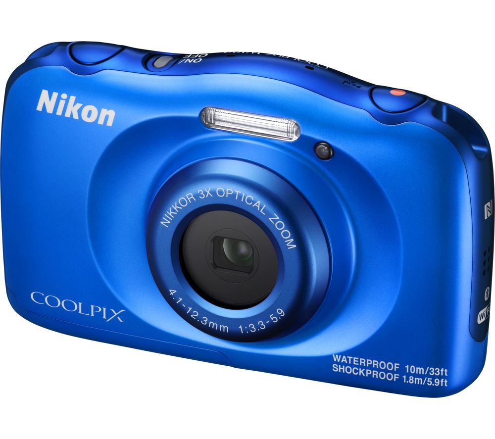 NIKON COOLPIX W100 Tough Compact Camera – Blue, Blue