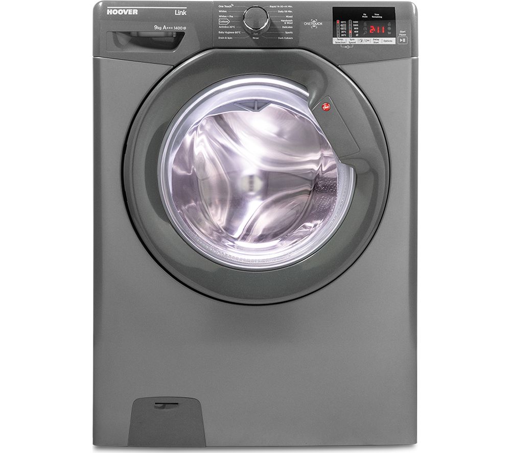 HOOVER Link DHL 1492DR3R NFC 9 kg 1400 Spin Washing Machine – Graphite, Graphite