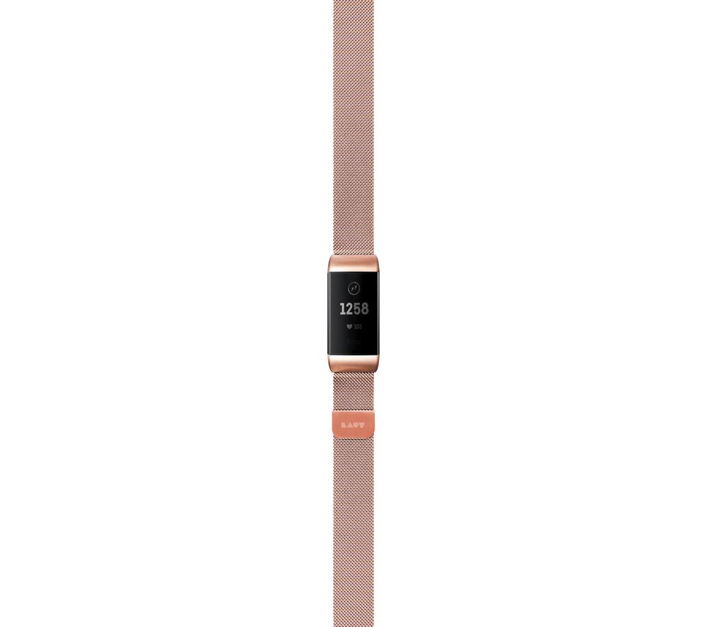 fitbit charge 3 rose gold strap