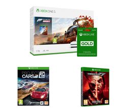 MICROSOFT Xbox One S, Forza Horizon 4, Apex Legends, Project Cars 2, Tekken 7 & 3 Months LIVE Gold Bundle