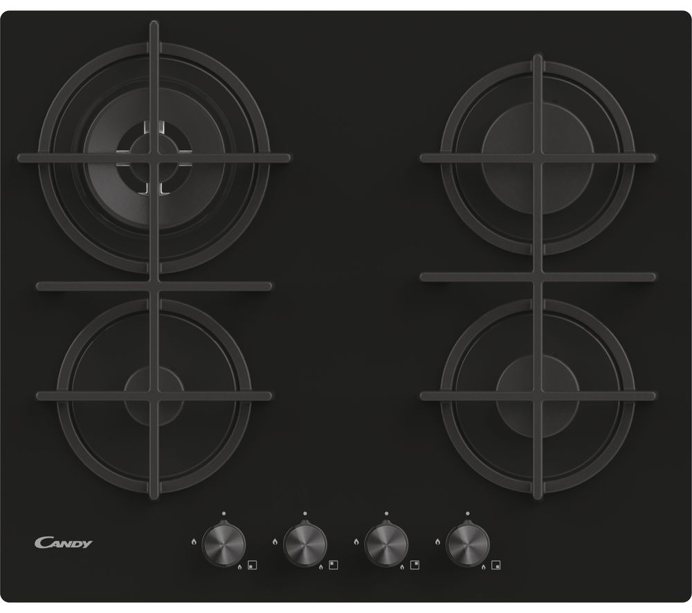 CDK6GR4PBB 60 cm Gas Hob - Black