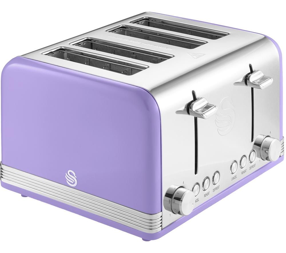 SWAN Retro ST19020PURN 4-Slice Toaster - Purple