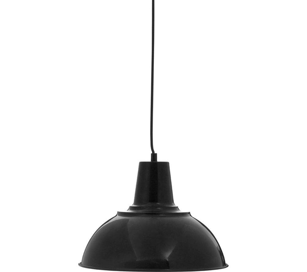 by Premier Bryen Metal Pendant Ceiling Light - Black