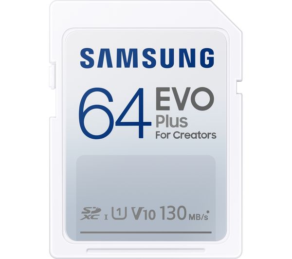 Image of SAMSUNG EVO Plus Class 10 SDXC Memory Card - 64 GB