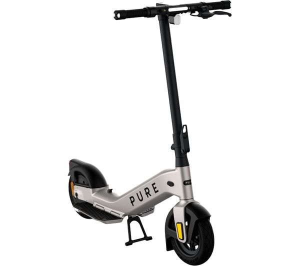 Image of PURE ELECTRIC Pure Advance+ Electric Folding Scooter - Platinum Silver Metallic