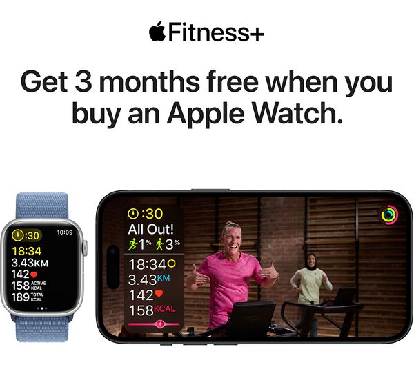 APPLE Watch SE (2023) - 44 mm Silver Aluminium Case with