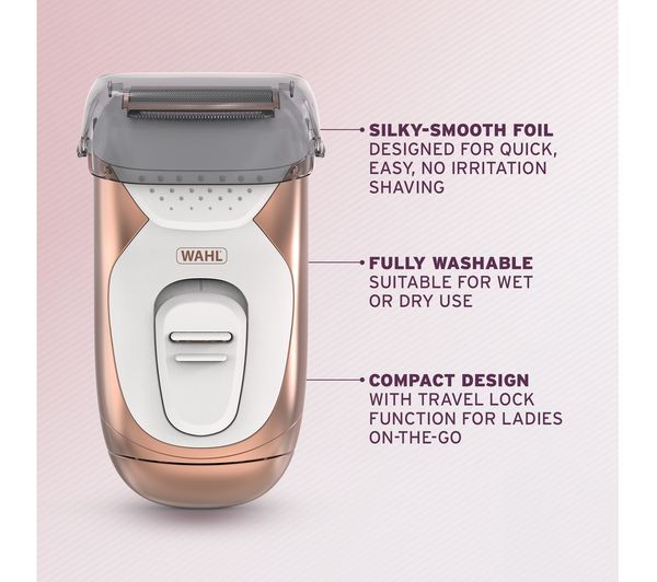 3023392 WAHL 3023392 Wet & Dry Foil Lady Shaver Pink & White