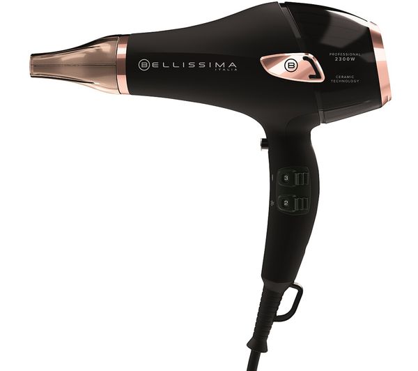 ITALIA Ceramic Hair Dryer - Black & Gold