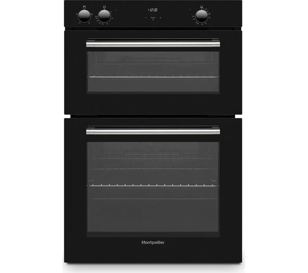 Montpellier Mbido90 Built In Double Oven Black Stainless Steel