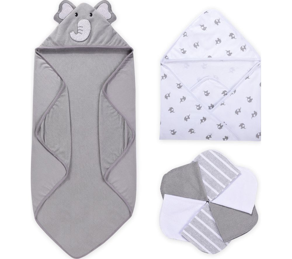 M19FWXY01-US Baby Hooded Towel Set - Grey
