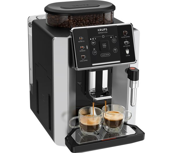 KRUPS Sensation EA910E40 Bean to Cup Coffee Machine - Silver & Black