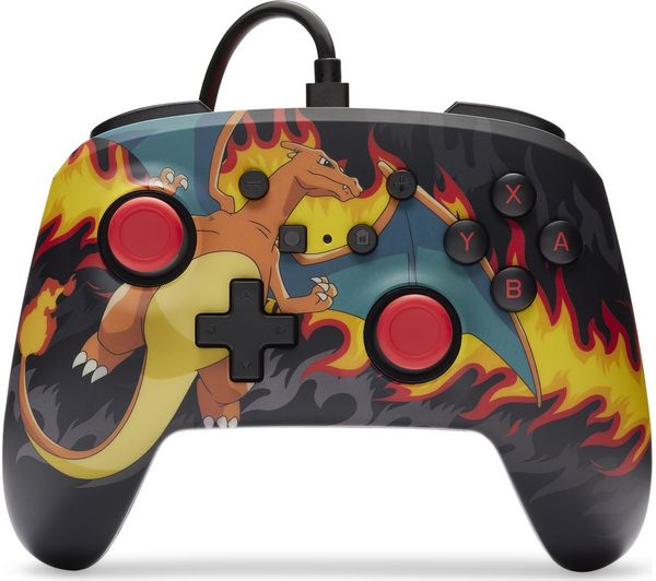 Powera Enhanced Wired Controller For Nintendo Switch Charizard Firestorm