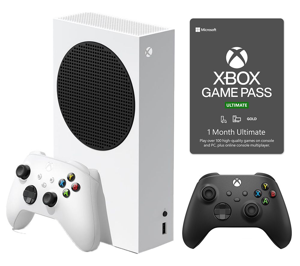 Xbox Series S (512 GB SSD), Wireless Controller (Black) & Game Pass Ultimate (1 Month Membership) Bundle