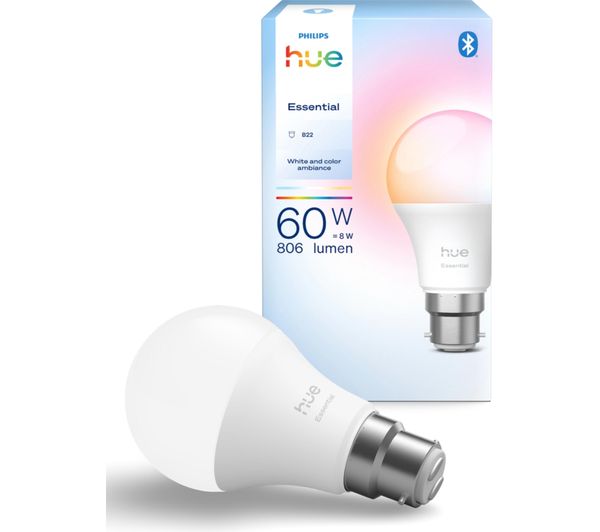 PHILIPS HUE Essential Colour Smart LED Bulb - B22