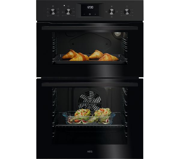 An image of AEG OU5NP20B Electric Built-in Double Oven - Black