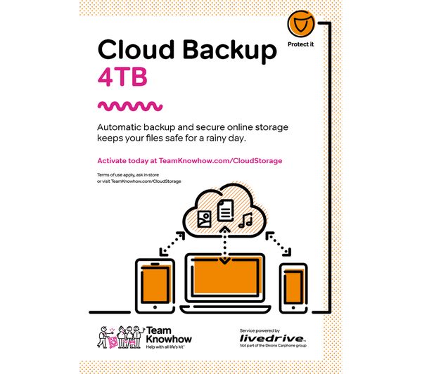 Knowhow Cloud Backup - 4 TB, 5 years