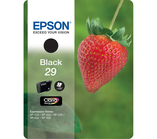 EPSON Strawberry 29 Black Ink Cartridge, Black