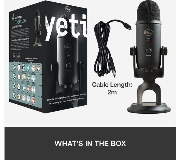 Buy Blue Yeti Professional Usb Microphone Black Free Delivery Currys