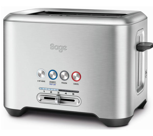 Image of SAGE A Bit More 2-Slice Toaster - Silver