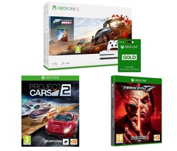 MICROSOFT Xbox One S, Forza Horizon 4, Tekken 7, Project Cars 2 & Xbox LIVE Gold Bundle
