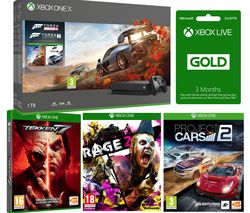 MICROSOFT Xbox One X, Forza Horizon 4, Forza Motorsport 7, Rage 2, Project Cars, Tekken 7 & 3 Months LIVE Gold Bundle