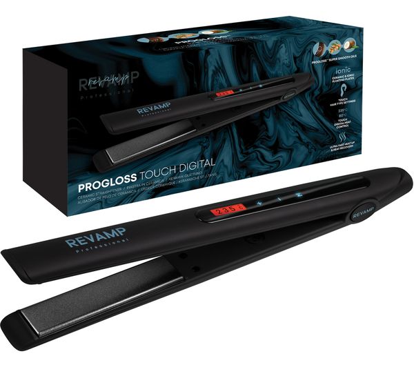Revamp Progloss Touch Digital St 1500 Hair Straightener Black