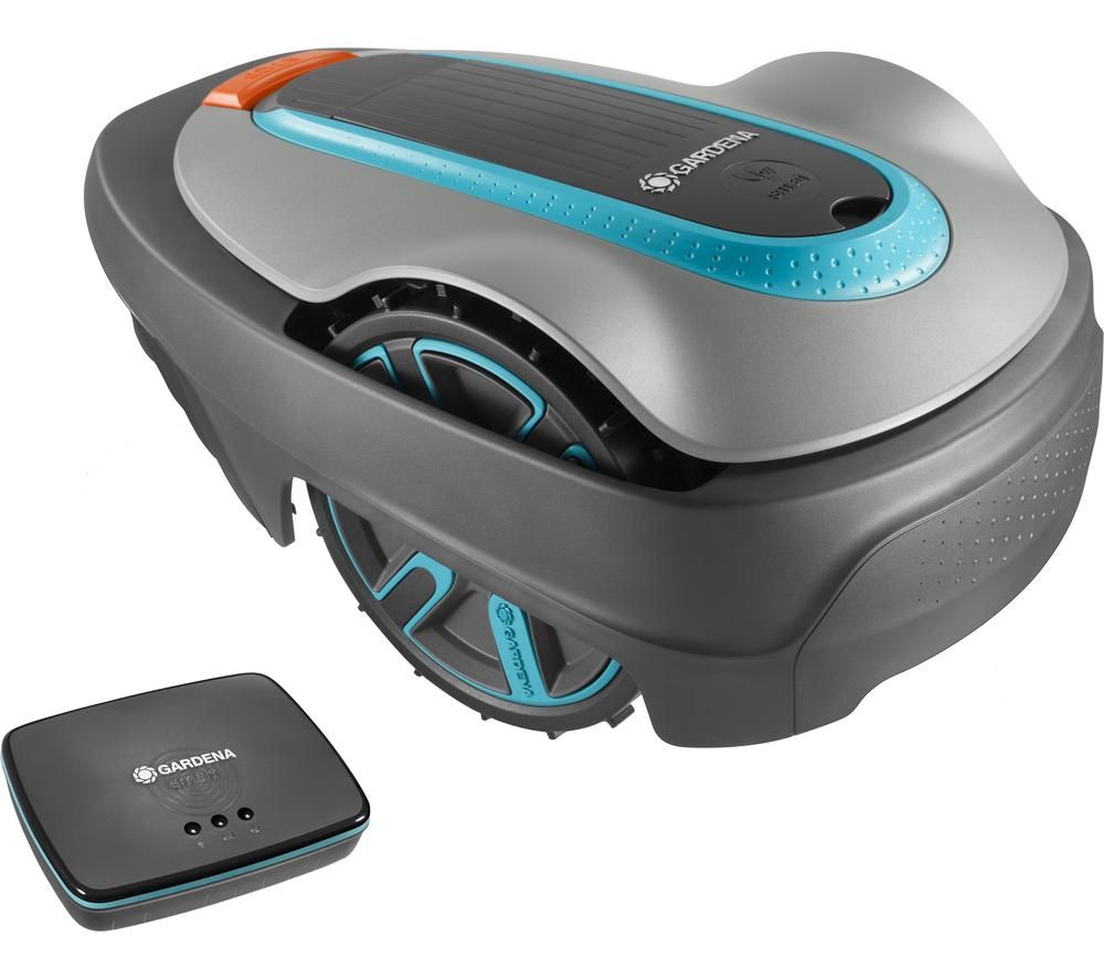 GARDENA Smart Sileno City 250 Cordless Robot Lawn Mower - Blue and Grey, Blue