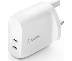 WCB006myWH 40 W Dual USB Type-C Wall Charger