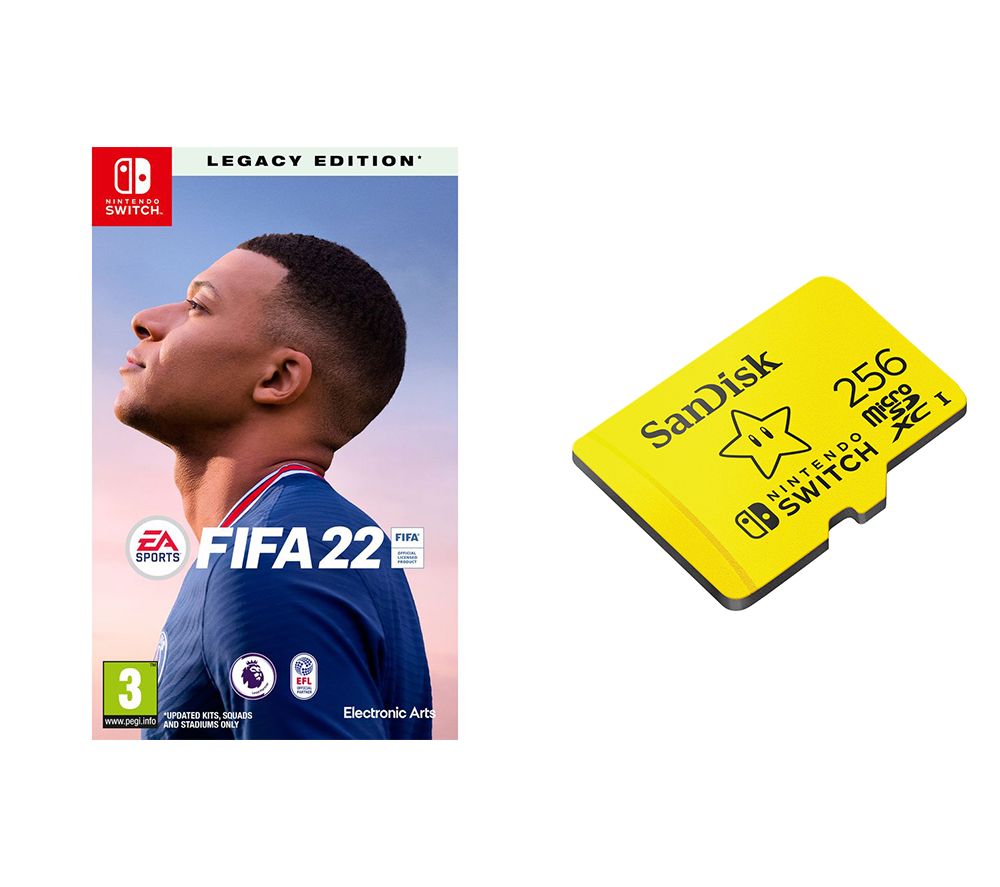 NINTENDO SWITCH FIFA 22 Legacy Edition & SanDisk 256 GB Memory Card Bundle