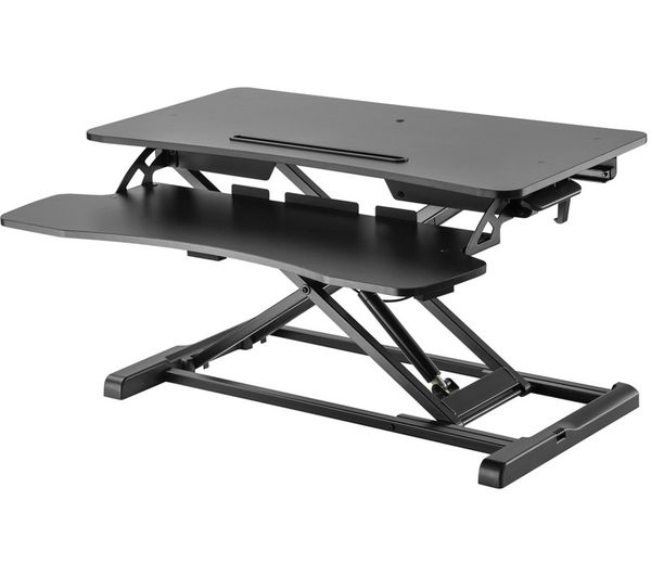 Properav Desk06b Two Tier Stand Up Desk Workstation Black