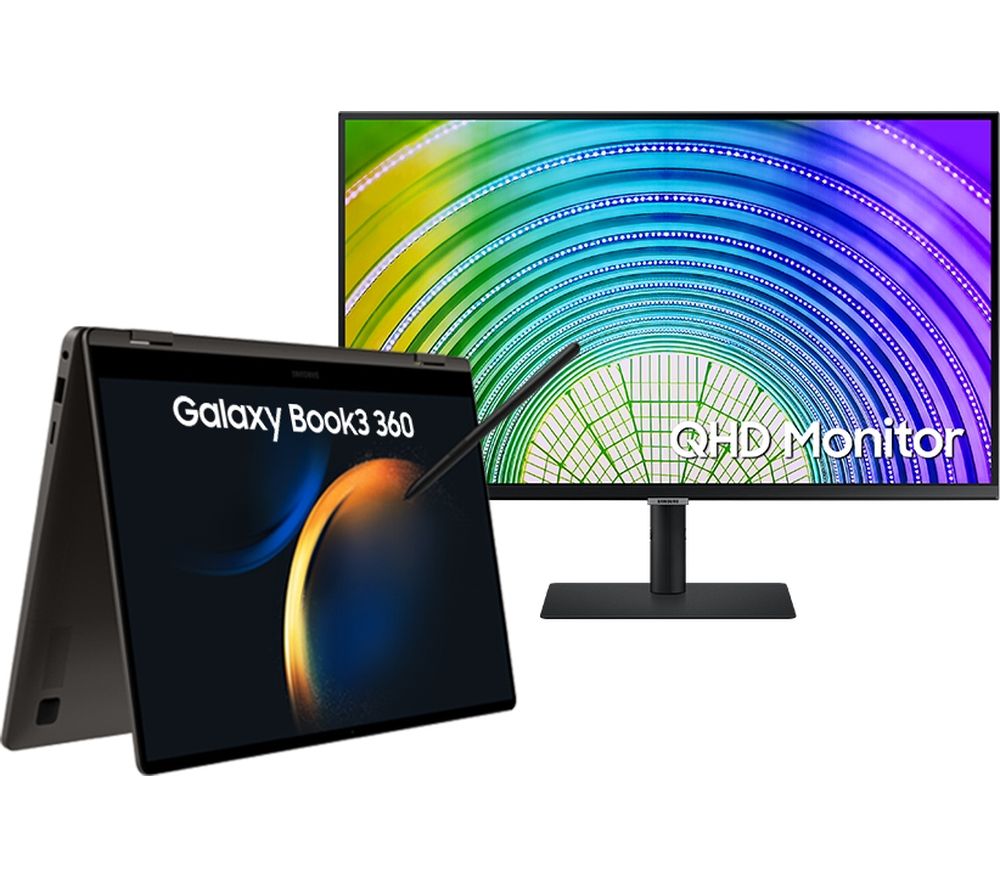 Galaxy Book3 360 15.6" 2 in 1 Laptop & Quad HD 32" LED Monitor Bundle - Intel® Core™ i5, 256 GB SSD, Graphite