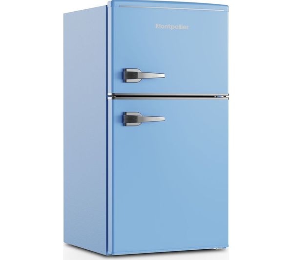 Montpellier Retro Mab2035epb 80 20 Undercounter Fridge Freezer Pastel Blue