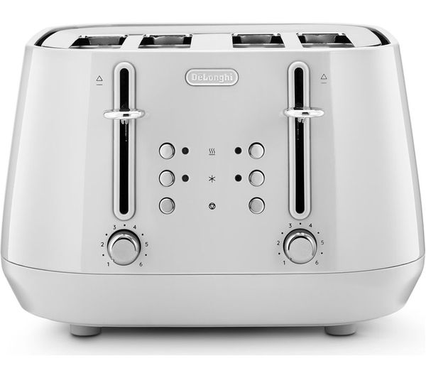 Delonghi Eclettica Cty4003wh 4 Slice Toaster White