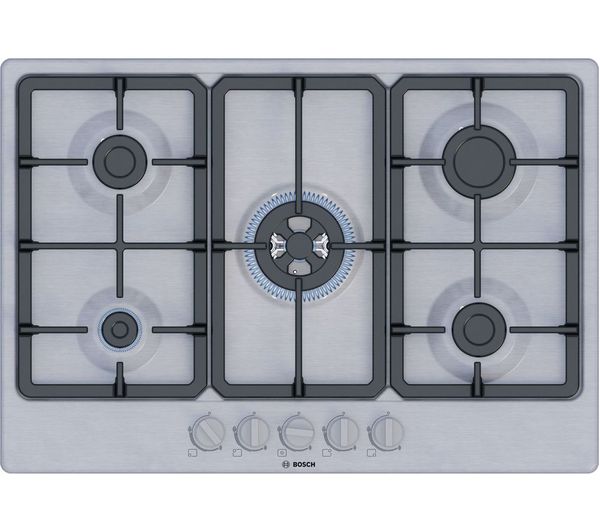 Bosch Series 4 Pgq7b5k90 75 Cm Gas Hob Stainless Steel