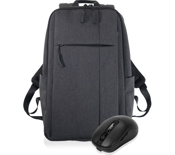 An image of SANDSTROM S15BPBUN26 15.6" Laptop Backpack & Wireless Mouse Bundle - Grey