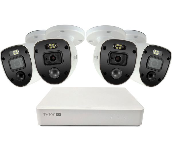 SWANN AdvancedX SWNVK-8ADVX5MP4B 8-channel 3K NVR Security System - 1 TB, 4 Cameras