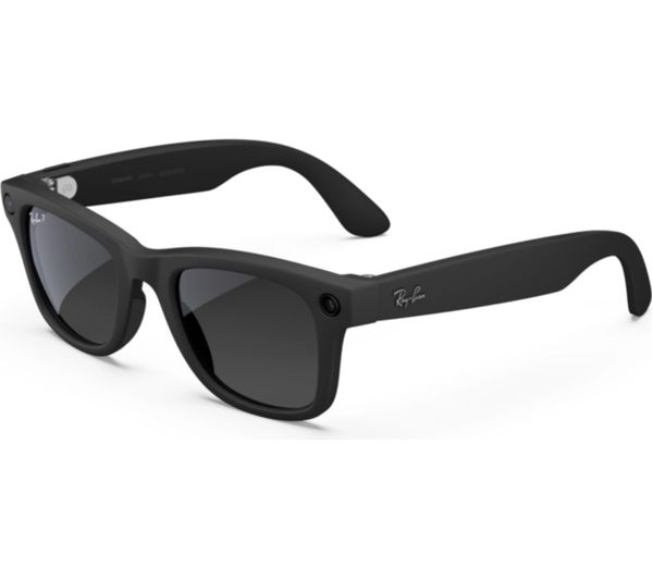 Ray Ban Meta Wayfarer Gen 2 Glasses Matte Black With Polarised Gradient Graphite Lenses Large