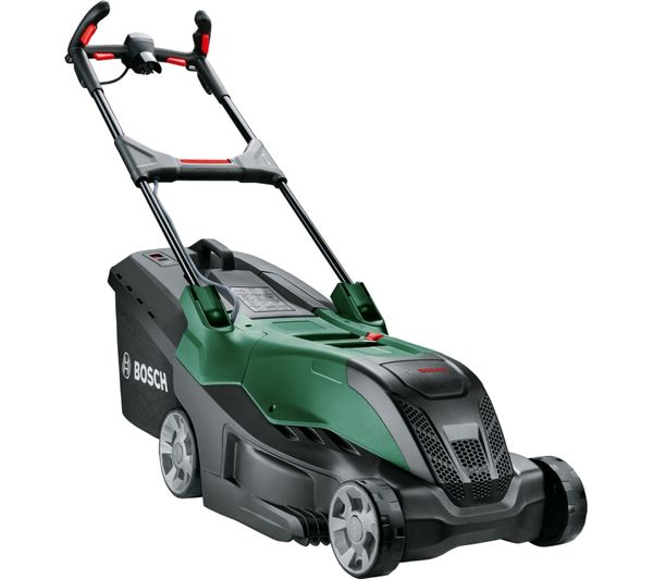 An image of BOSCH AdvancedRotak 44-750 Corded Rotary Lawn Mower - Black and Green
